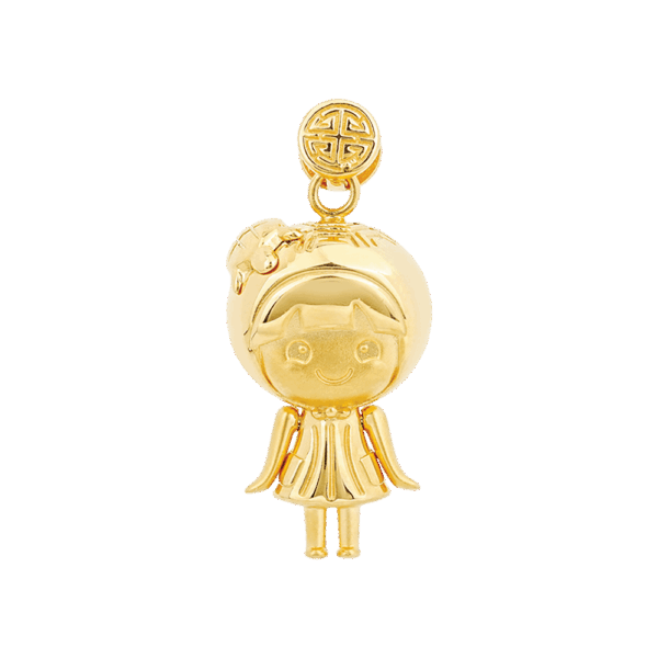 916 Gold Charm Collection – Ang Ku Kueh Girl Original