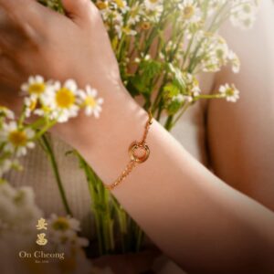 916 Gold Si Dian Jin: Designer Series: Ataraxia Circle Bracelet