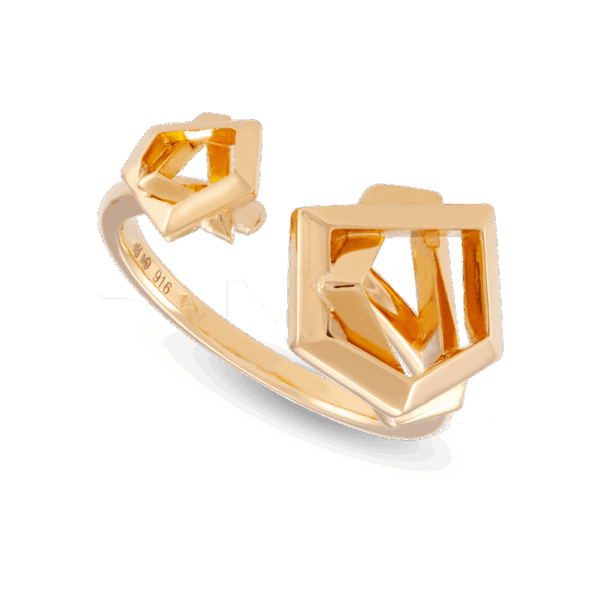 916 Gold Si Dian Jin Designer Series: Brilliance Romance Ring