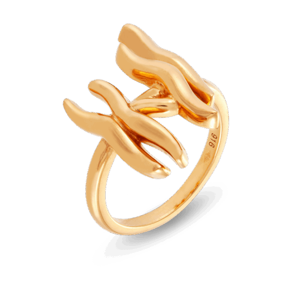 916 Gold Si Dian Jin Designer Series: Endless Trickles Ring
