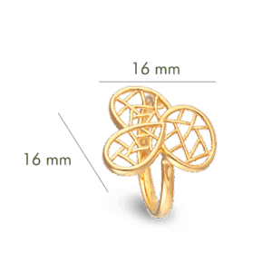 916 Gold Si Dian Jin Designer Series: Glacial Collar Ring