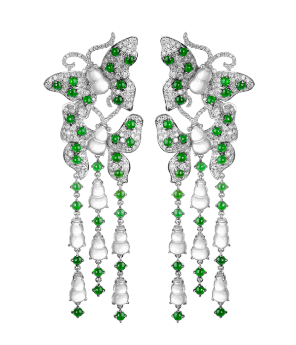 “Enamour” Diamond Jade Earrings