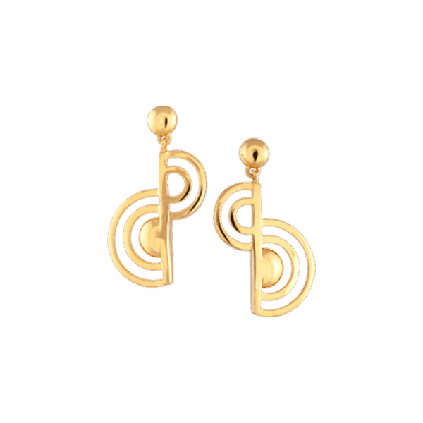916 Gold Si Dian Jin Designer Series: Oro d’ Aura Earrings