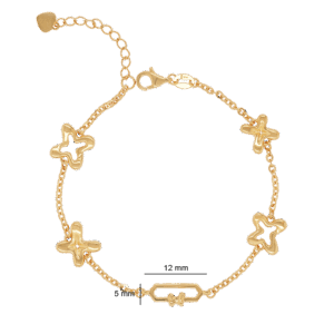 916 Gold Si Dian Jin Designer Series: Sweet Blossoming Bracelet