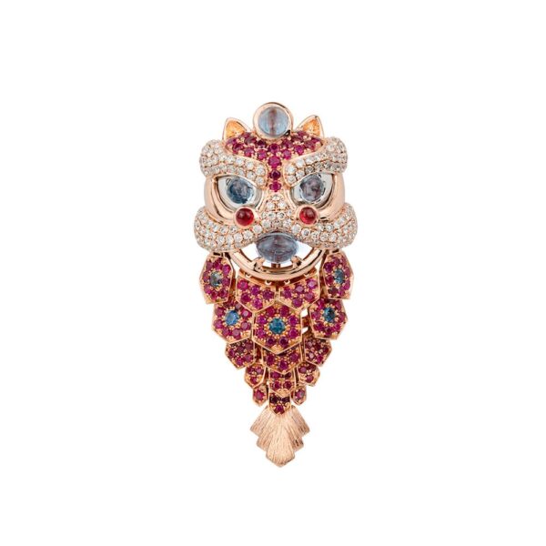 Designer Series: The Guardian of Prosperity II Pendant (Ruby . Sapphire . Aquamarine)